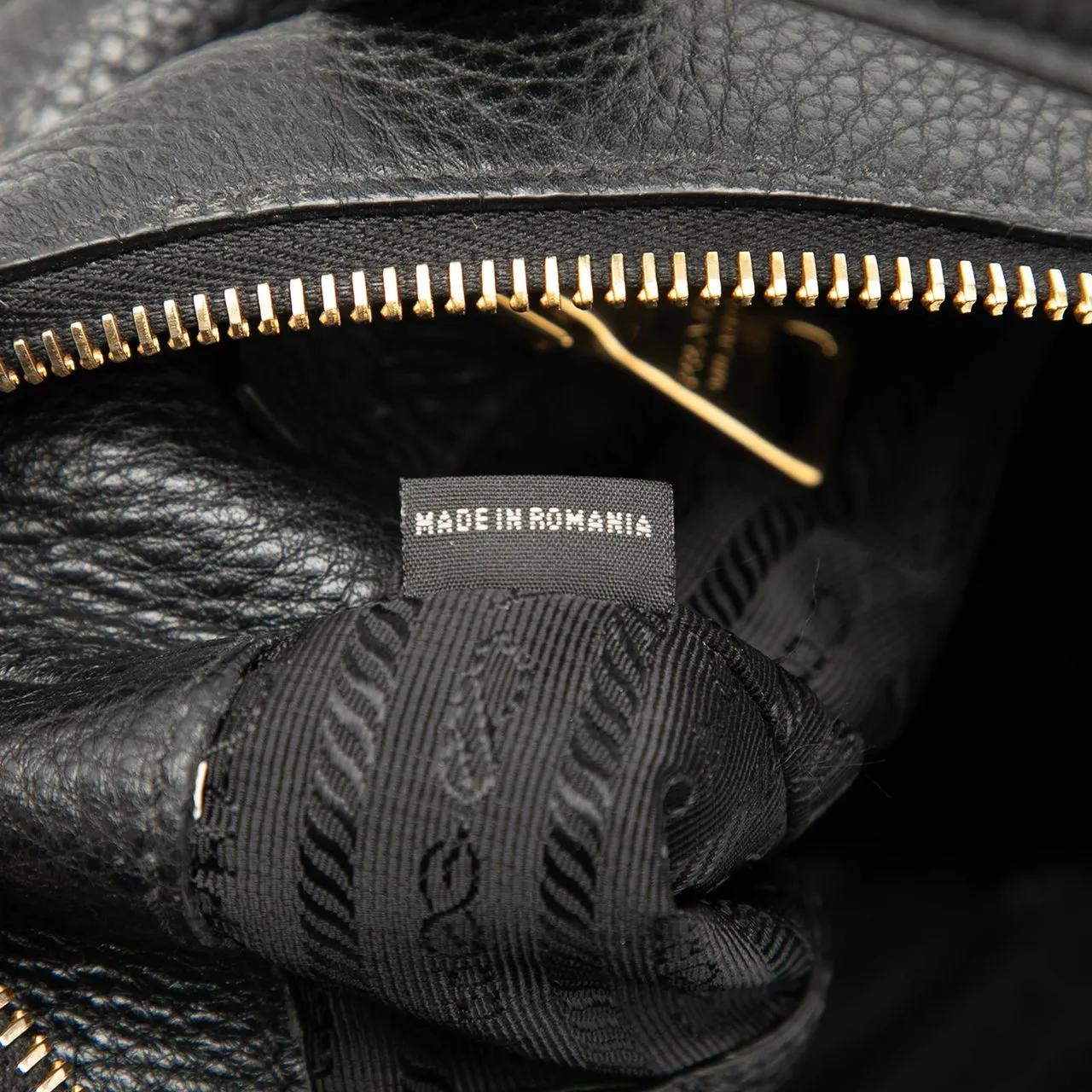 Thumbnail - Prada Hobo Bags - Vitello Daino Zip Top Satchel - Gr. unisize - in Schwarz - für Damen