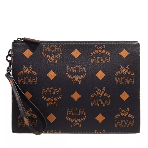 MCM Aren Pouch Medium Black Handväska med väskrem
