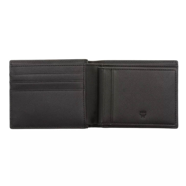 MCM Logo Printed Short Wallet Black in Leather - US