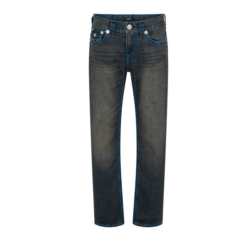 True Religion Straight-Leg-Jeans Jeans RICKY- Modell: Ricky- Klapptasche- Farbi schwarz