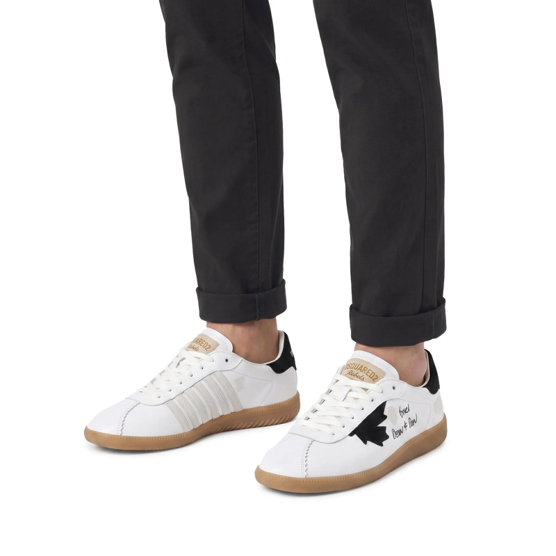 Dsquared2 Schnürschuhe Sneaker aus Leder weiß(Image 2)