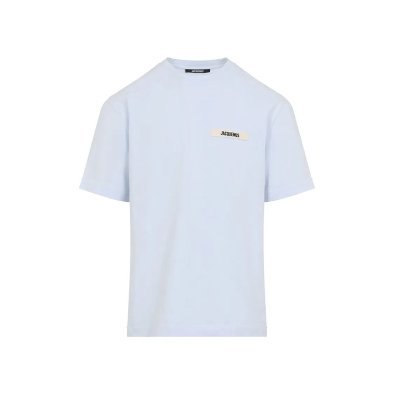 Jacquemus T-shirt Minimalistic Pastel Blue Crew Neck T-Shirt Blue
