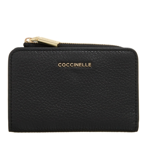 Coccinelle Bi-Fold Portemonnaie Metallic Soft Noir