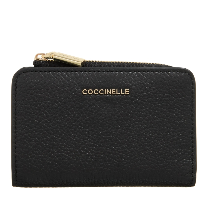 Coccinelle Bi-Fold-Portemonnaie Metallic Soft Noir