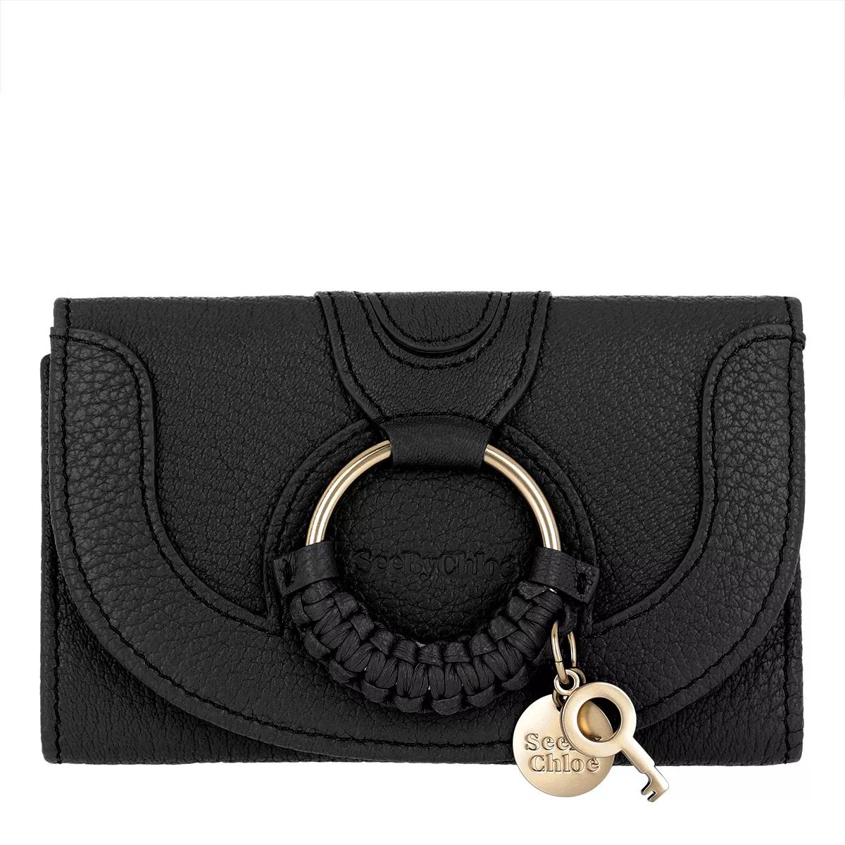 niets Tactiel gevoel Afvoer See By Chloé Hana Wallet Leather Black | Overslagportemonnee | fashionette