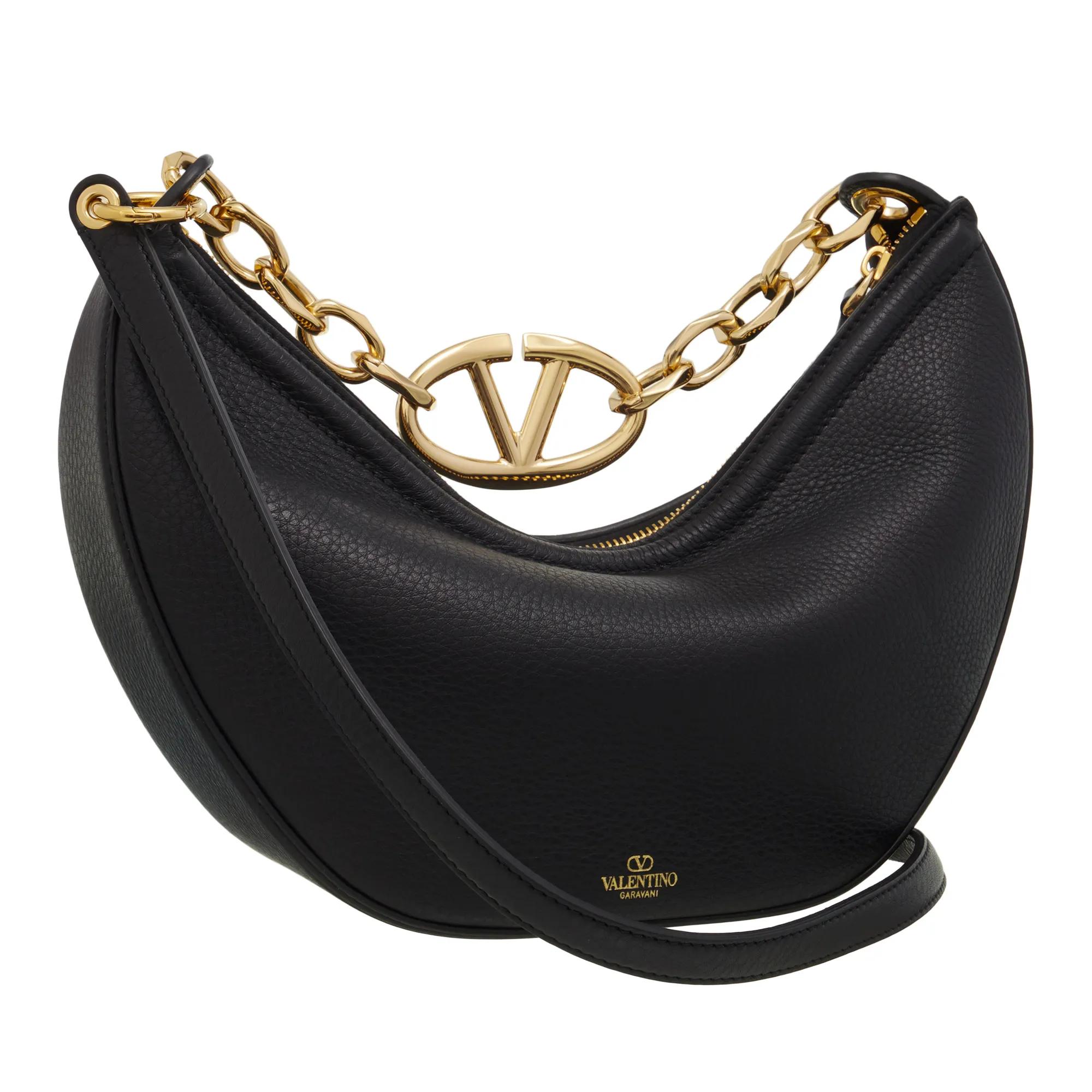 Valentino Garavani Shoppers & Totes Small Hobo Vlogo Gate in zwart