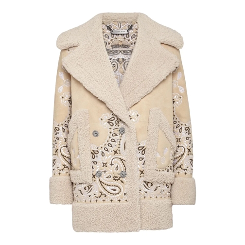 Philipp Plein Wintermäntel Mantel Paisley beige