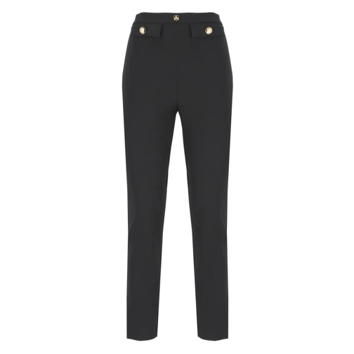 Elisabetta Franchi Black Side Zip Pants Black 