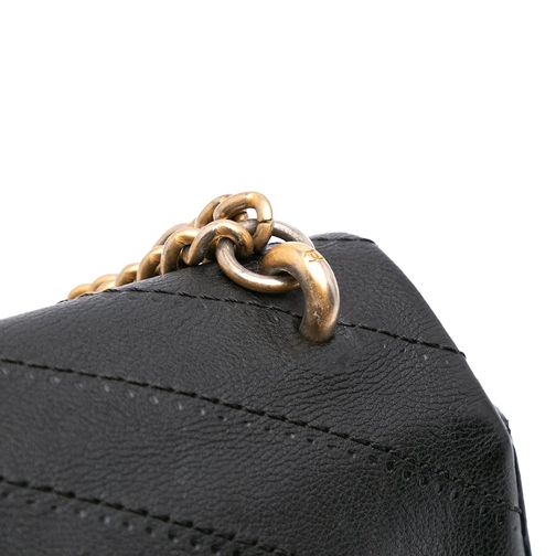 Chanel Sac à bandoulière 2018 CC Chevron Lambskin Round Flap Satchel schwarz (Image 2)