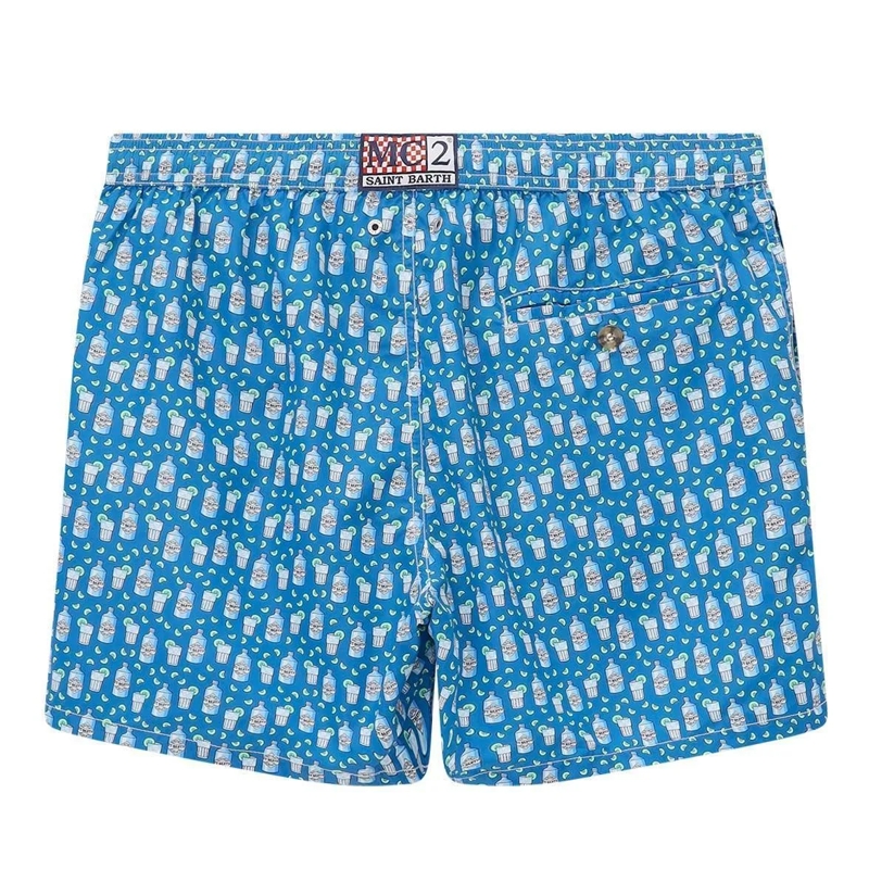 Mc2 Saint Barth  Badeshorts mit Print blau