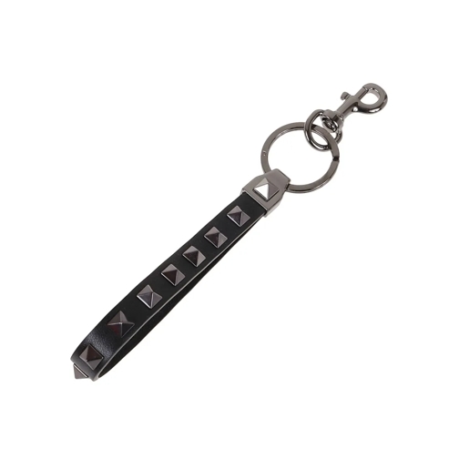 Valentino  Rockstud Keyring Black