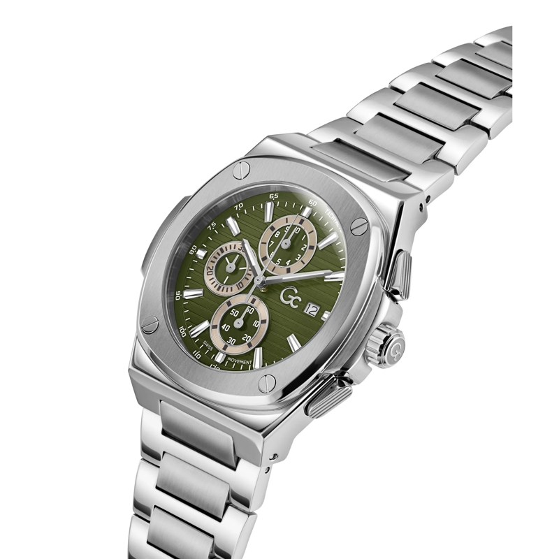 GC Chronograph Quarz-Chronographenuhr Gc Coussin Shape silber(Image 3)
