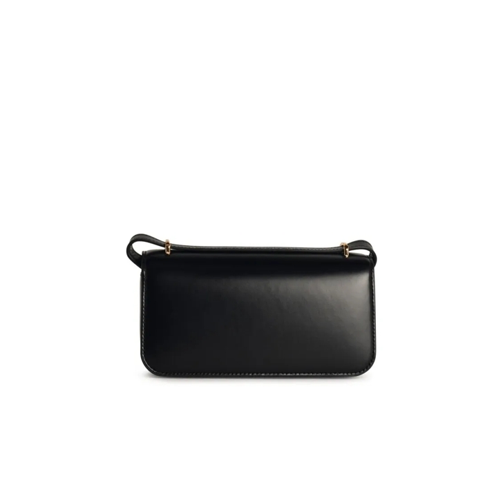 Tory Burch Eleanor Small Black Leather Crossbody Bag Black Schultertasche
