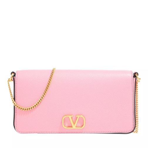 Valentino Garavani Clutch V-Logo Pouch Rose Crossbody Bag