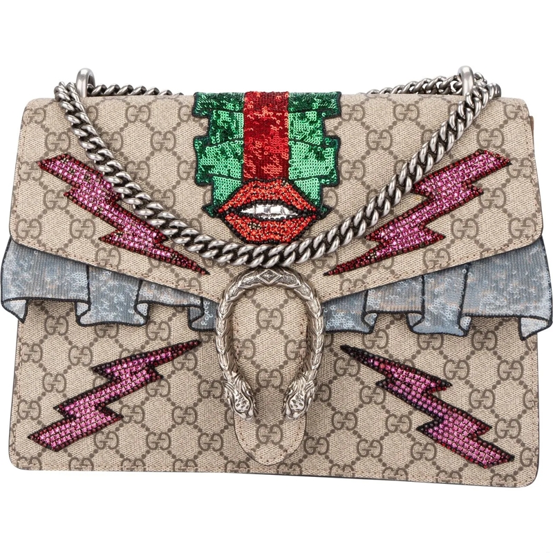 Gucci Schultertasche Gucci Limited Kiss & Flash Dionysus Crossbody Bag mehrfarbig