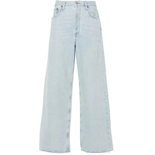 Agolde Low Slung Baggy Cotton Jeans Blue 