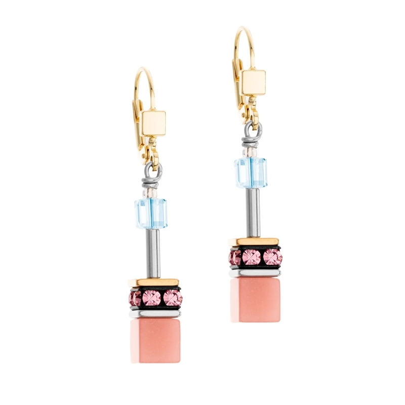 COEUR DE LION Ohrstecker GeoCUBE® Iconic Ohrringe blau