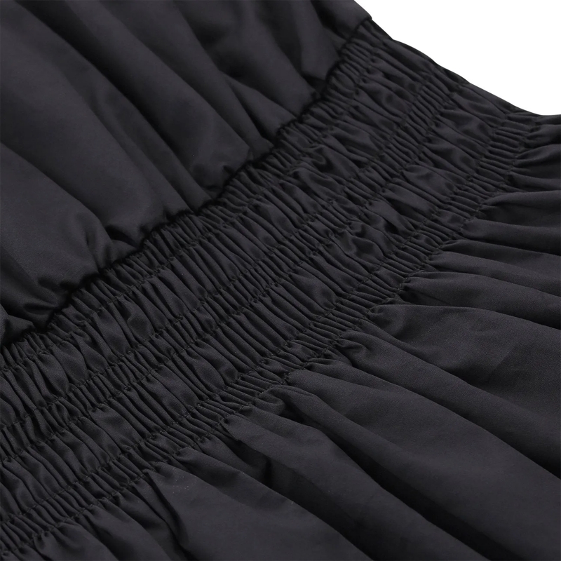 Roberto Collina Maxikleid Midikleid aus Baumwolle schwarz(Image 3)