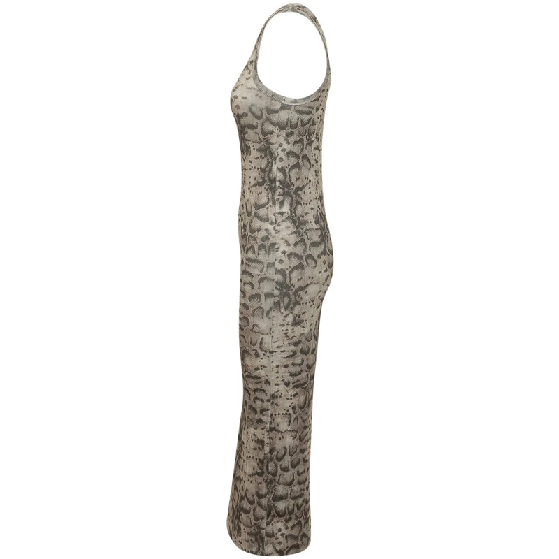 Pinko Maxikleid Abito a Coste Senza Maniche taupe(Image 3)