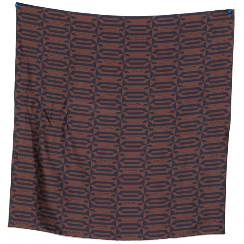 Lanvin Wollschal Scarfs Brown Blue braun