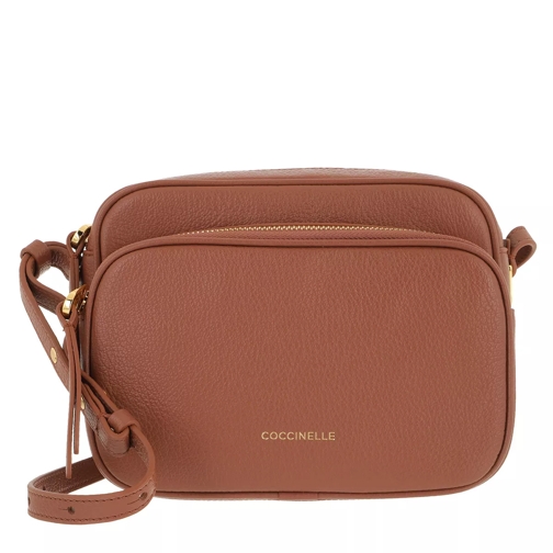 Coccinelle Lea Handbag Grained Leather  Cinnamon Crossbody Bag