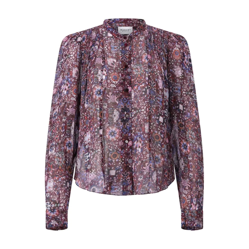 Isabel Marant Bluse Bluse Noeline mit Blumenprint Lila