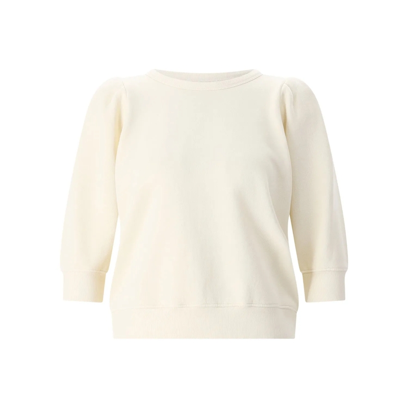 Citizens Of Humanity Pullover Kurzarm-Pullover aus Baumwollmix weiß