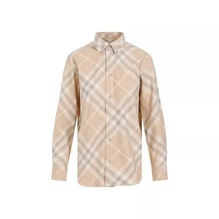 Burberry - Flax Beige Cotton Shirt - Größe 8 -