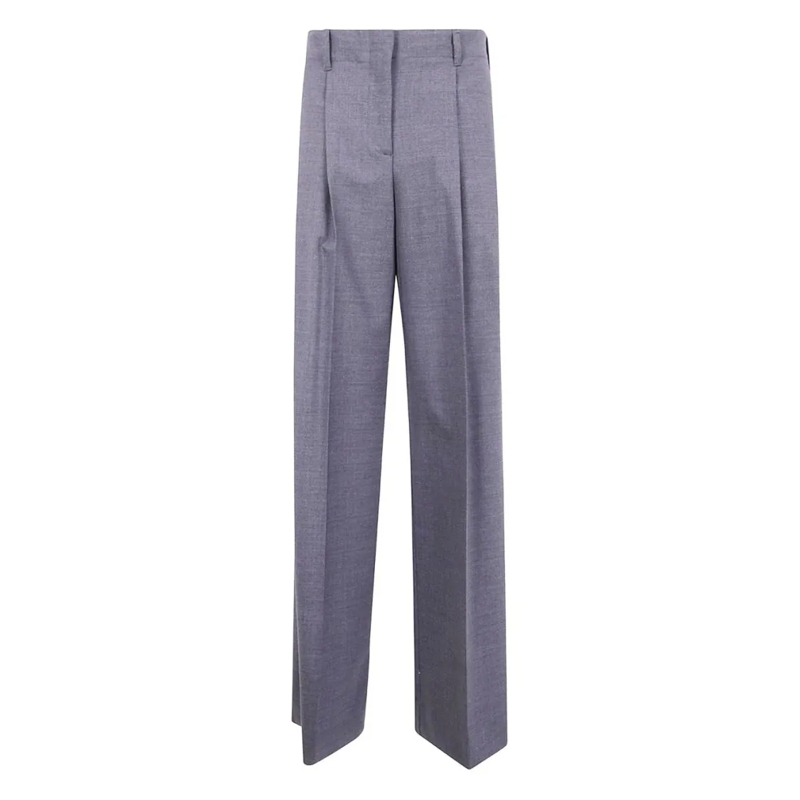 P.A.R.O.S.H.  Charcoal Grey Trousers With Front Pleats Grey