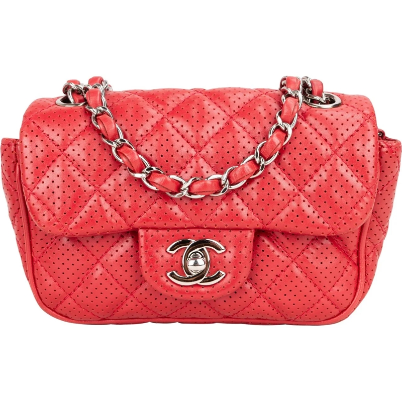 Chanel Tote Chanel Quilted Perforated Lambskin Single Flap Cro mehrfarbig