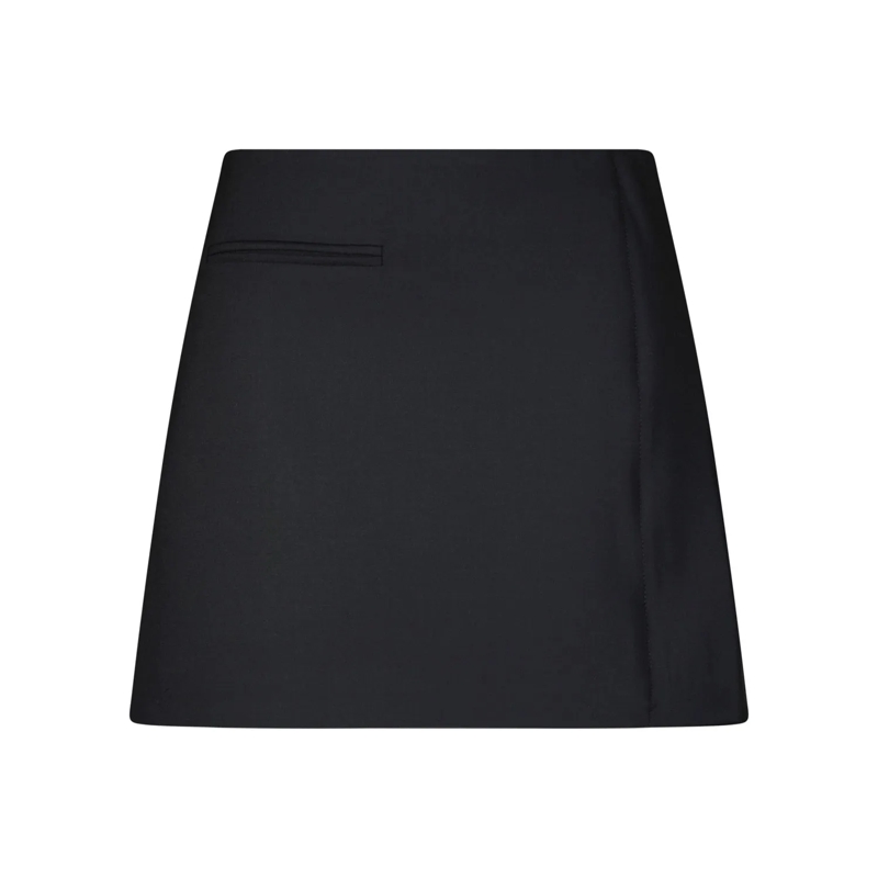 Courrèges Midirock Minirock aus Twill Schwarz