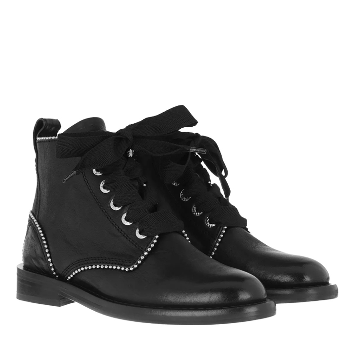 Black ankle boots with spikes hotsell