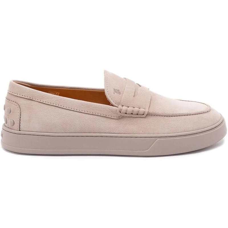 Tod's Loafer Flat Shoes Dove Grey grau