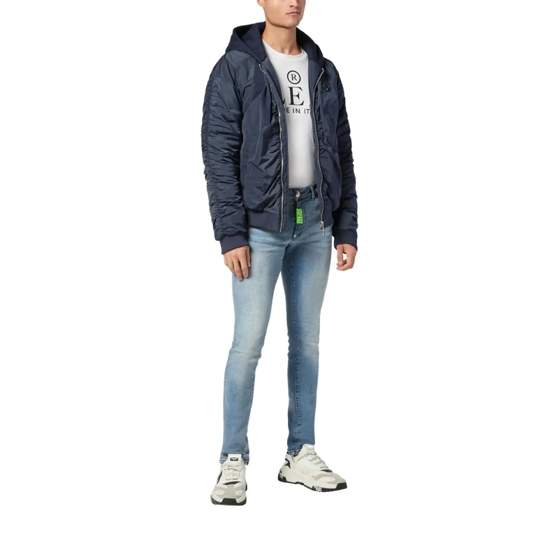 Philipp Plein Lederjacke Jacke dunkel-blau(Image 2)
