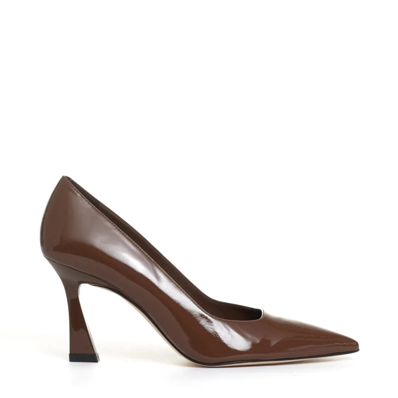 Stuart Weitzman Pumps Pump Vernice Caffè Tacco 85 Mm Grey