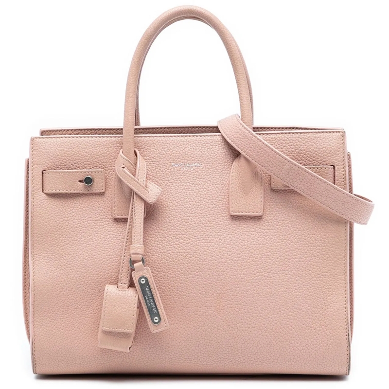 Saint Laurent Schultertasche Baby Grained Calfskin Sac De Jour Satchel rose