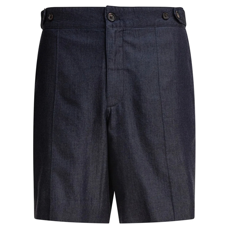 Alexander McQueen Casual Shorts Tailored Bermuda Shorts In Soft Cotton-Lyocell Ble Blue