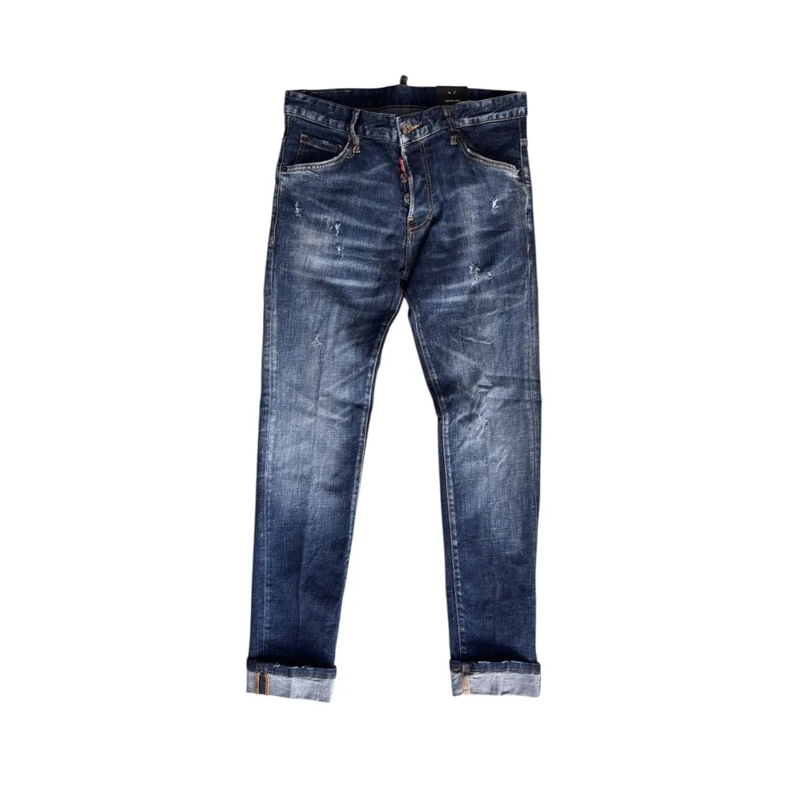 Dsquared2 Jeans Slim Tapered Distressed Denim Jeans Grey