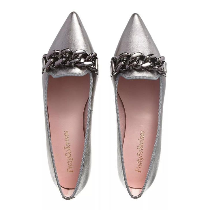 Silver ballerinas best sale