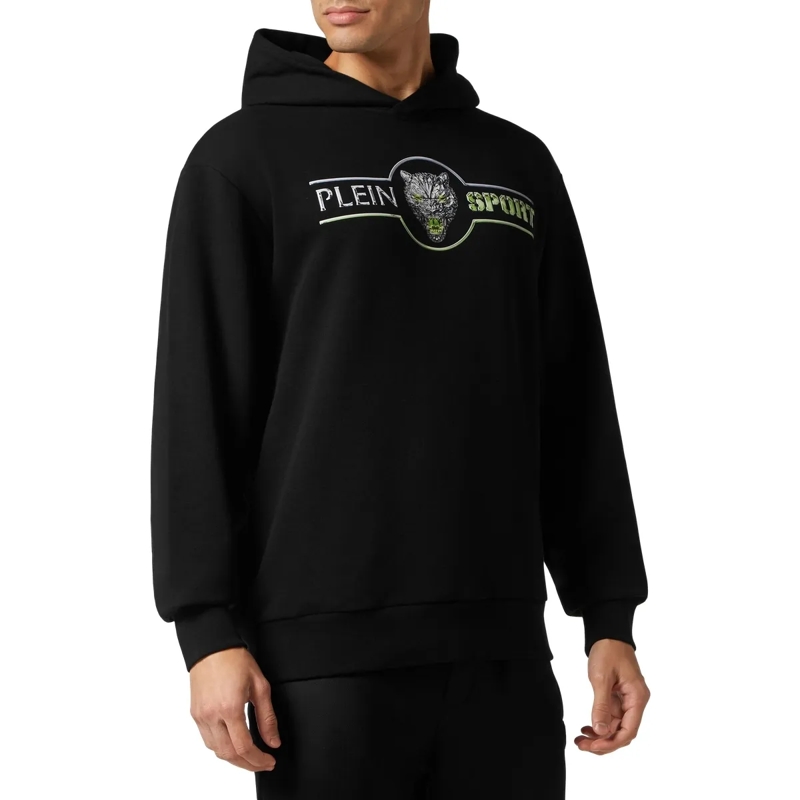 Plein Sport Top Hoodie Scratch schwarz(Image 3)