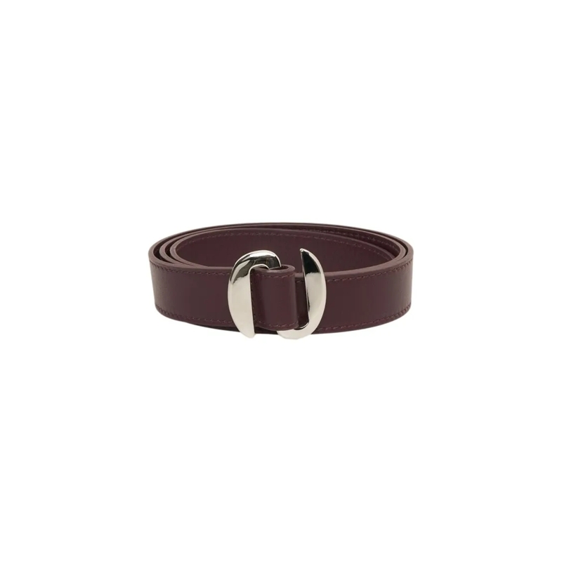 Orciani Gürtel Smooth Leather Belt With D-Shaped Buckle Black