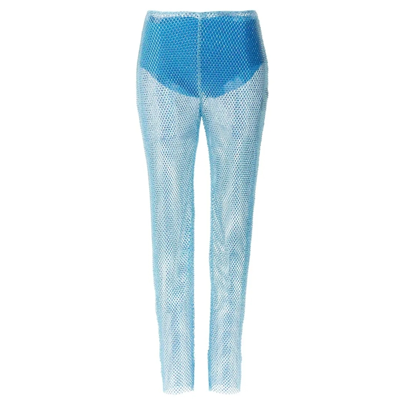 Giuseppe Di Morabito  Sequin Mesh Pants With Removable Culottes Blue