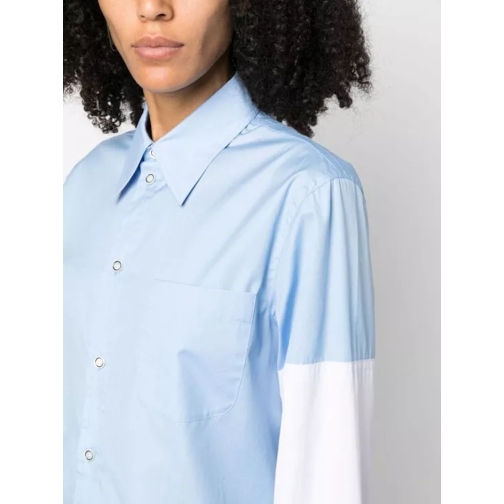 Marni Chemises Cotton Shirt With Wite Sleeves Blue (Image 5)