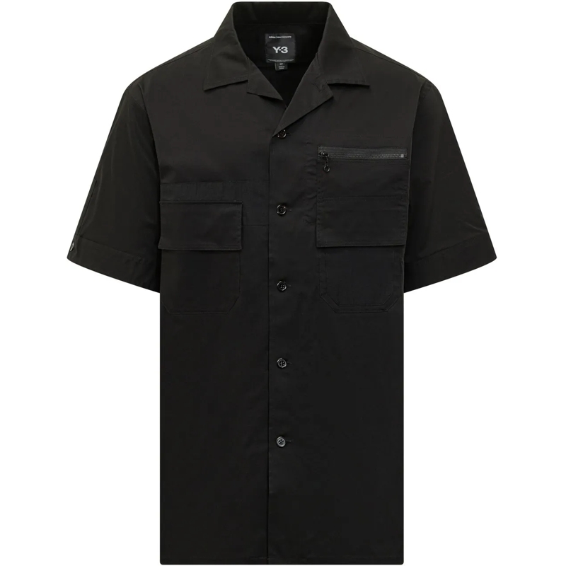 Y-3 Haut décontracté Camicia a Maniche Corte schwarz