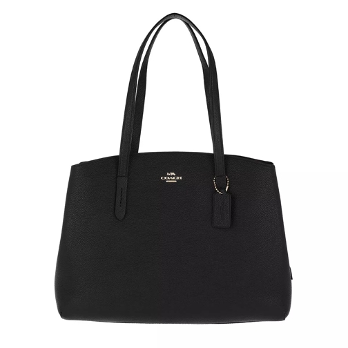 Coach Pebble Leather Charlie 40 Carryall Bag Black Shopping Bag