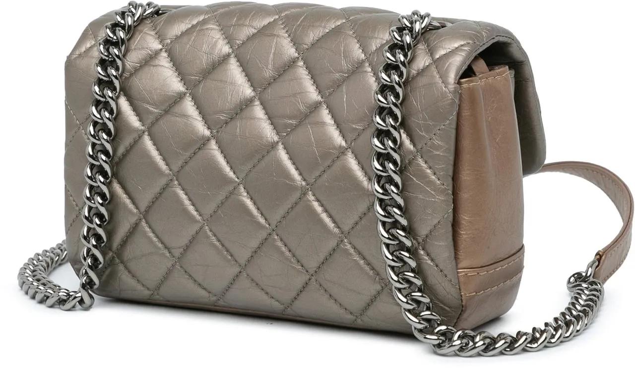 Thumbnail - Chanel Hobo Bags - 2012 Mini Quilted Metallic Calfskin Lady Pearly Fl - Gr. unisize - in Braun - für Damen