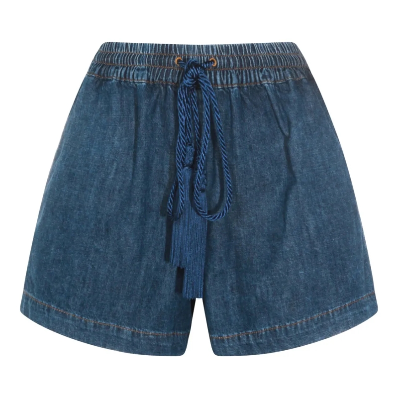 Valentino Garavani Legere Shorts Denim Shorts With Relaxed Fit Blue(Image 2)