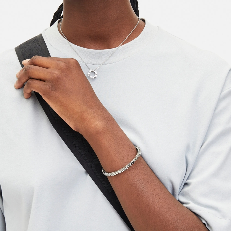 Liebeskind Berlin Mittellange Halskette Edelstahl 3D Lettering schwarz(Image 7)