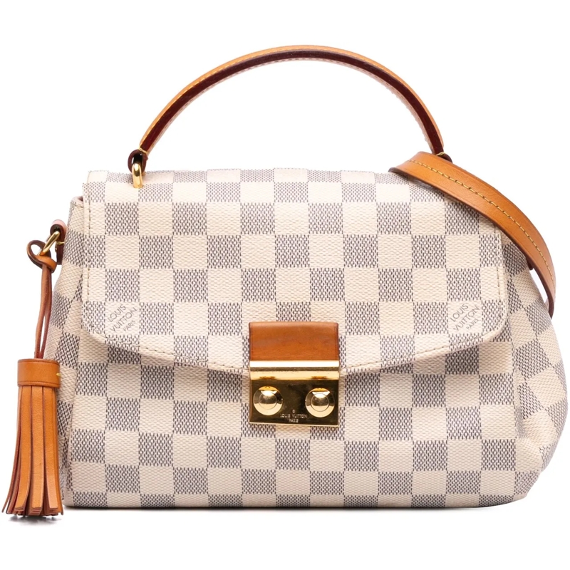 Louis Vuitton Sac à bandoulière Damier Azur Croisette weiß