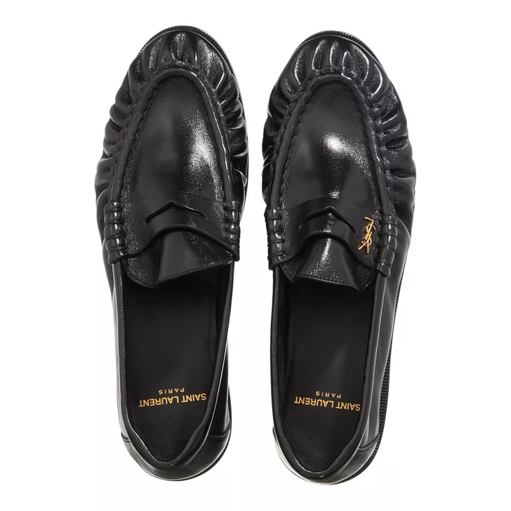 Black shiny loafers womens online